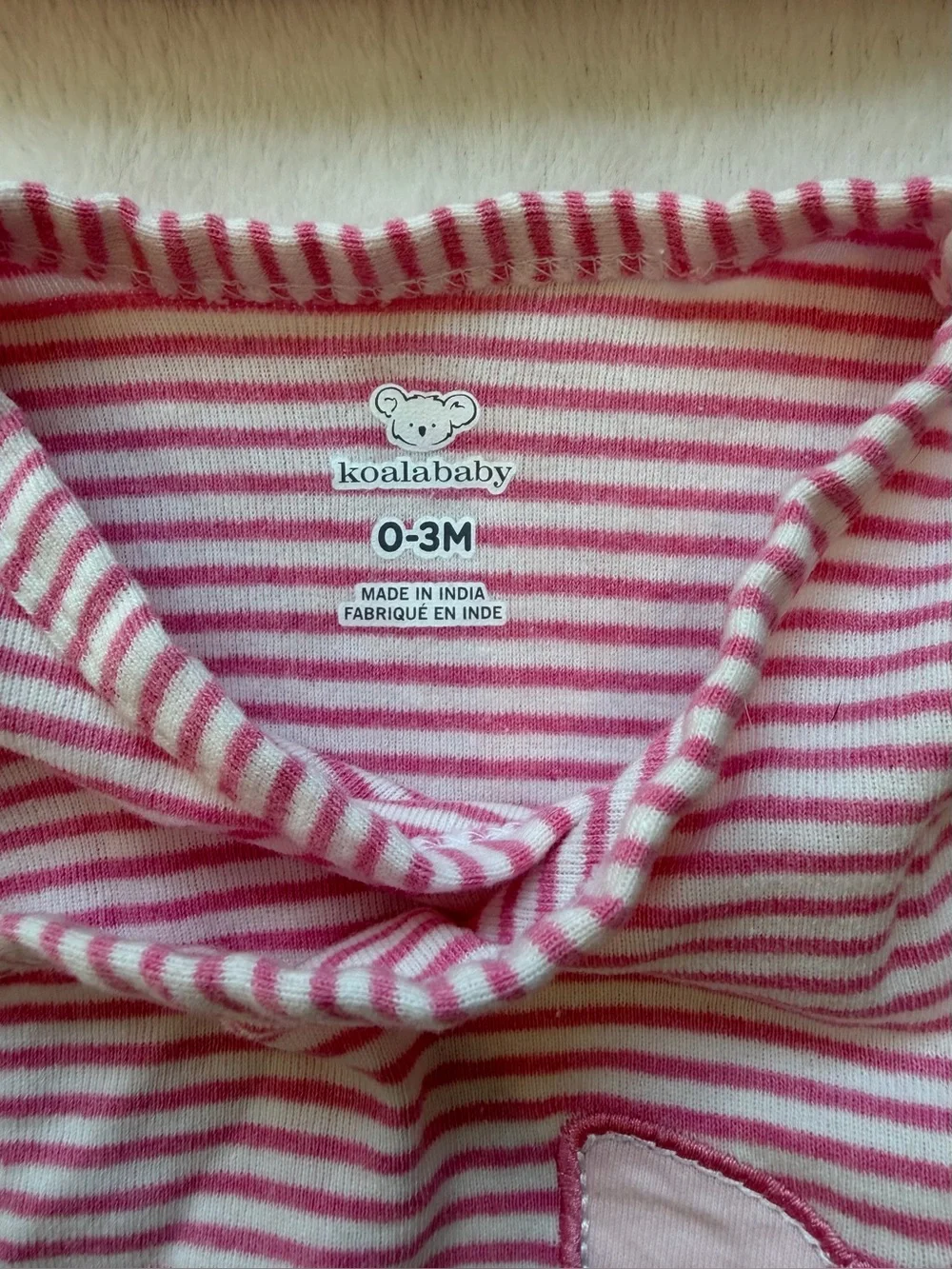 Koalababy Pink and White Striped Pajama Set with beanie